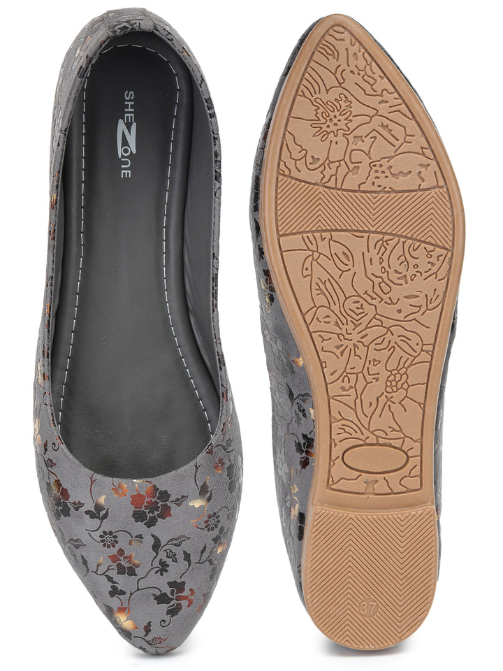 Shezone Women Grey Flats