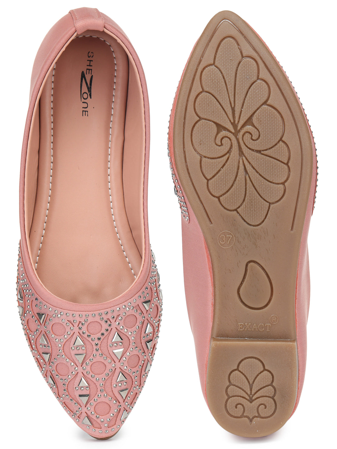 Shezone Women Peach Flats
