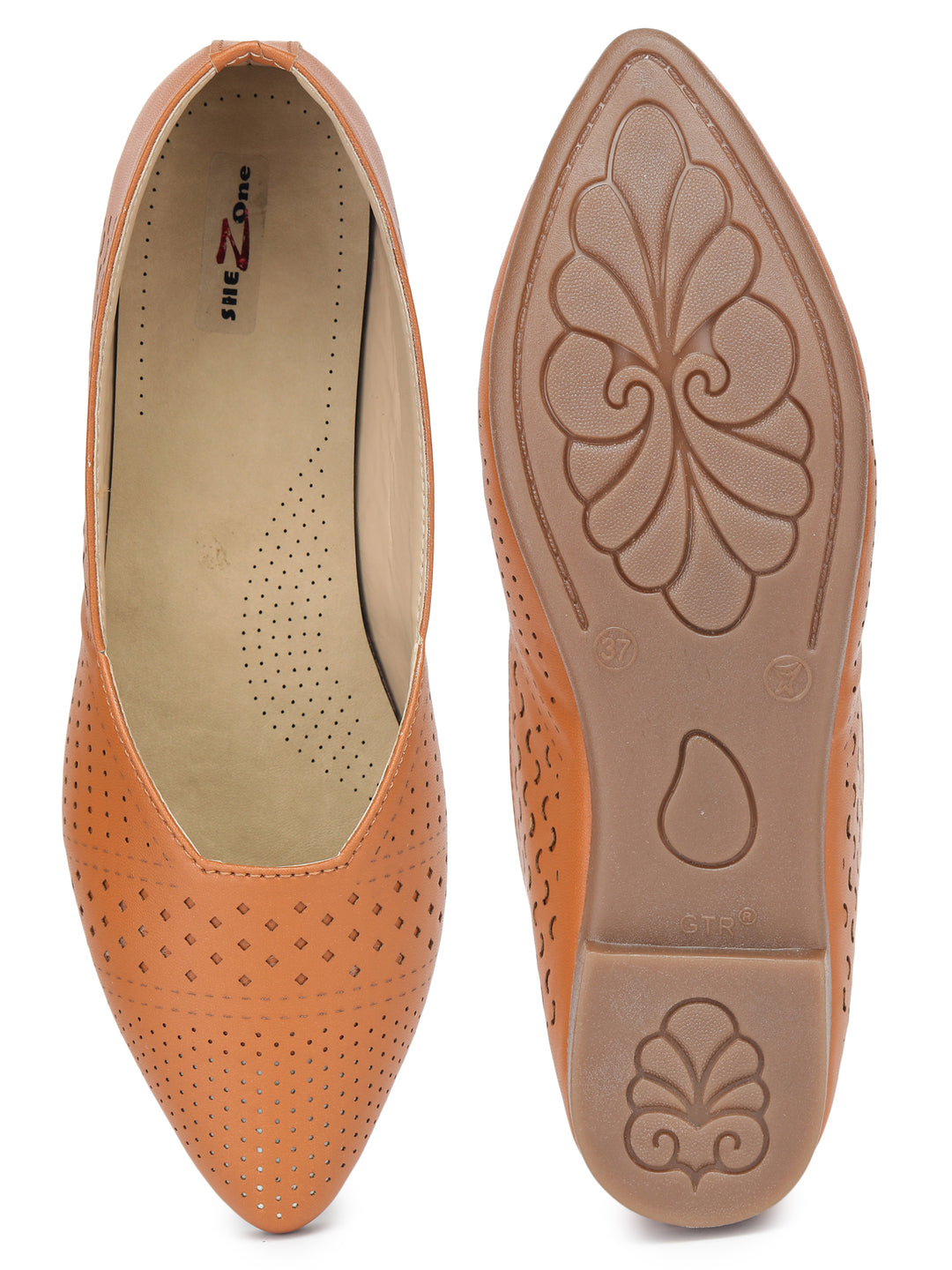 Shezone Women Tan Flats