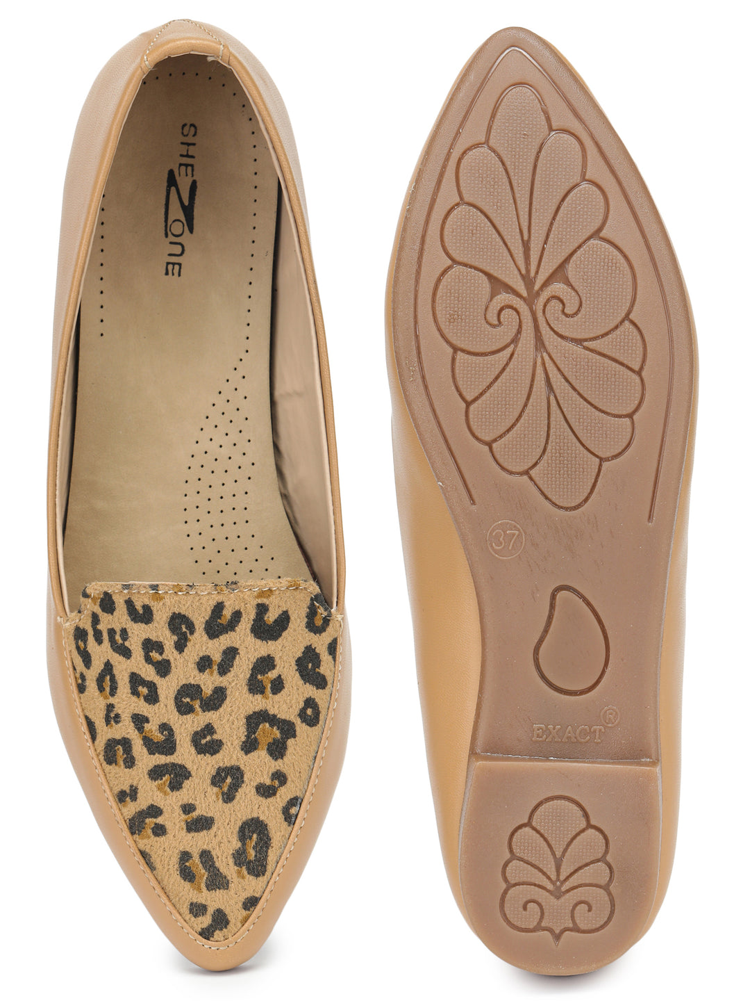 Shezone Women Beige Flats