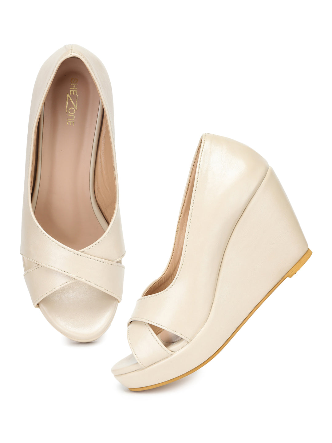 Shezone Women Cream Heels