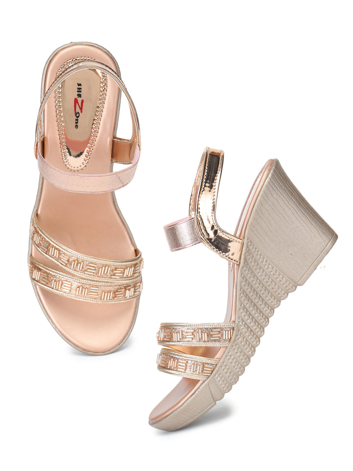 Shezone Women Rose Gold Heels