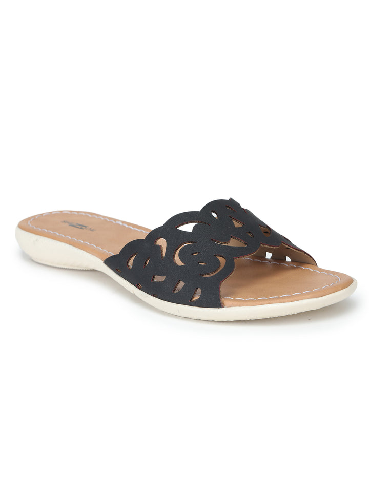 Shezone Women Black Flats