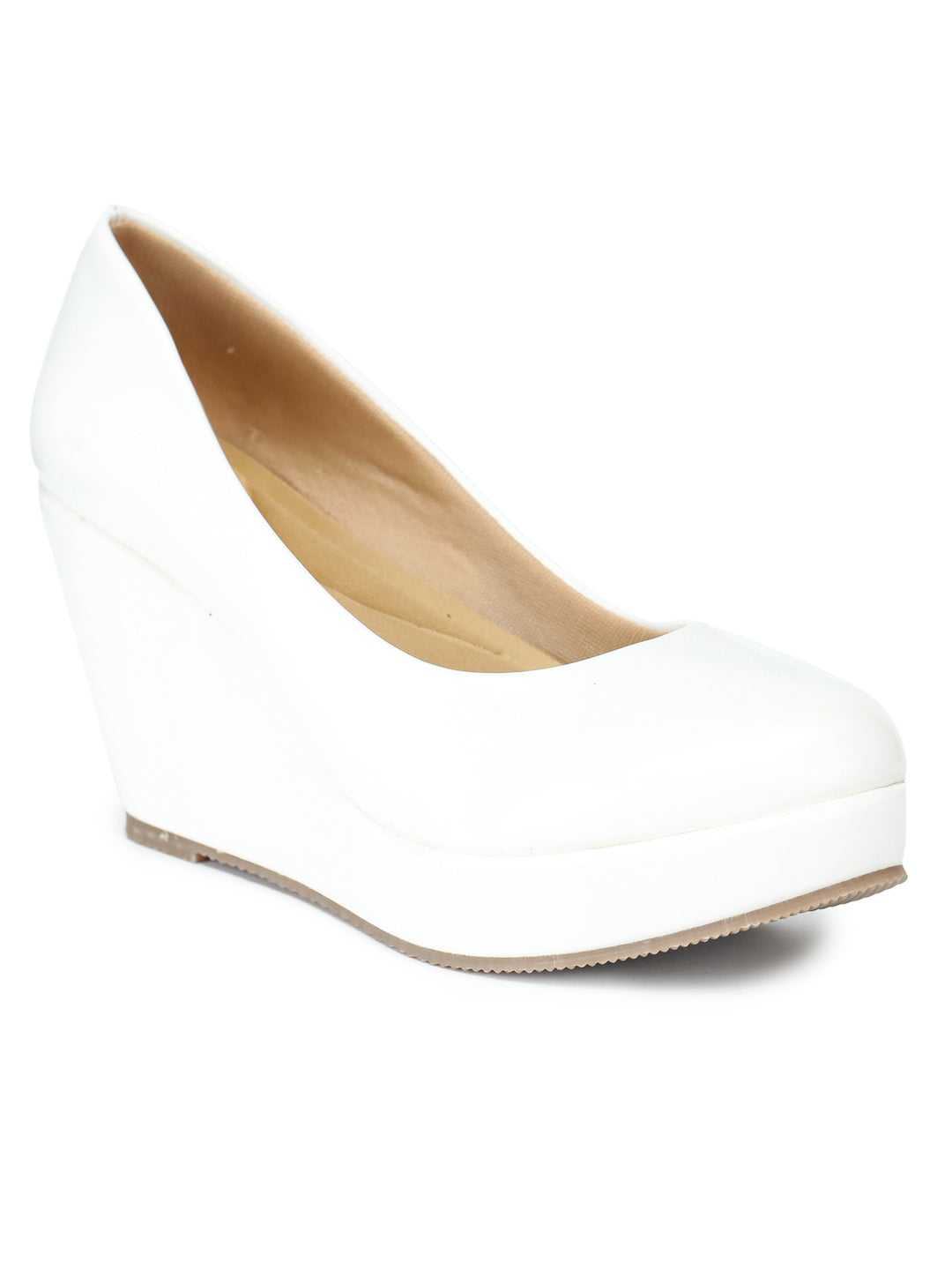 Shezone Women White Heels