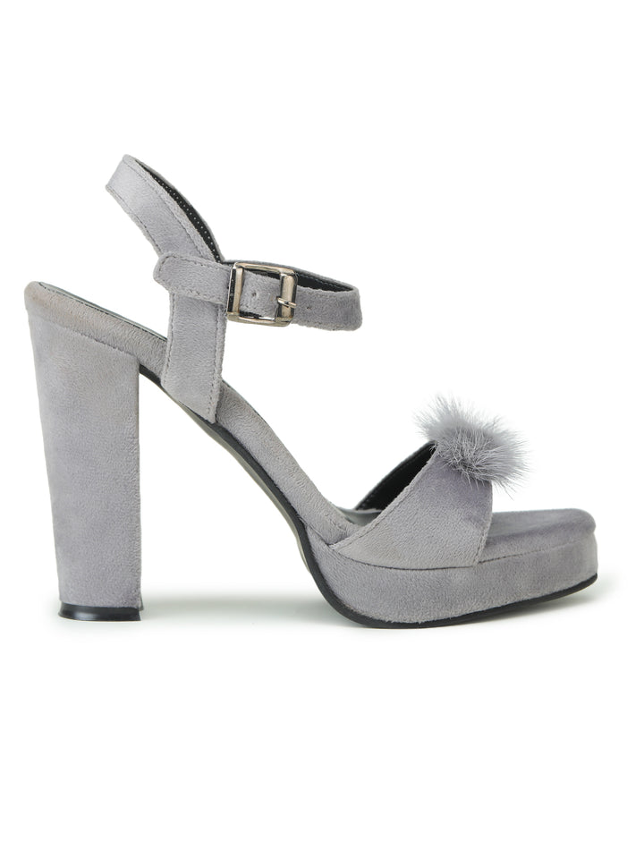 Shezone Grey Women Heels