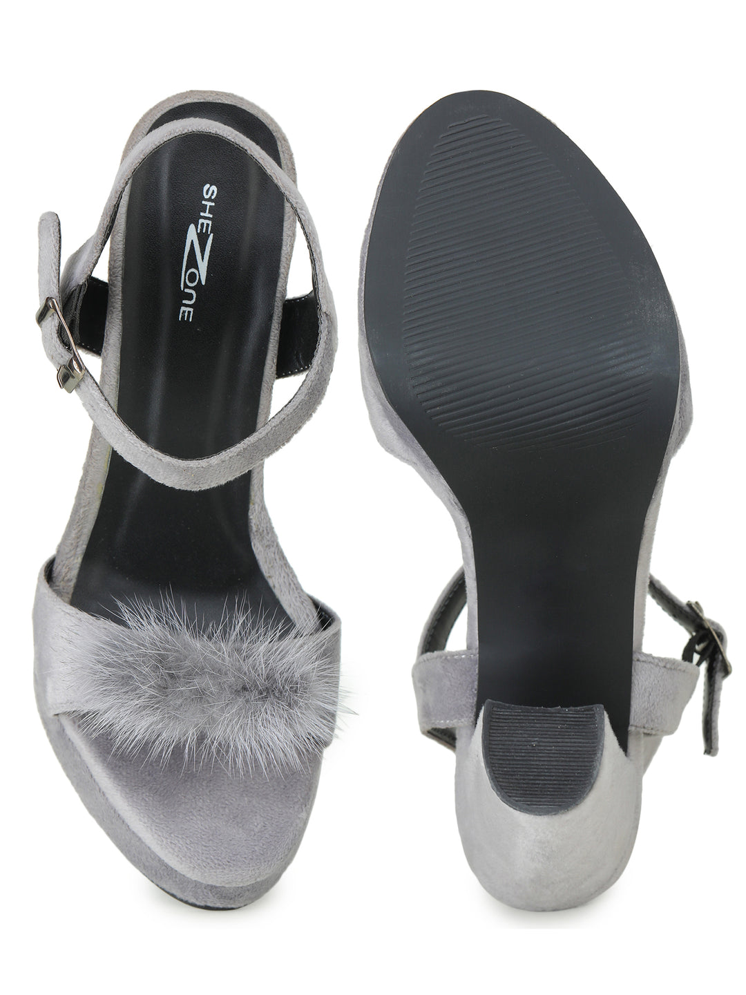 Shezone Grey Women Heels