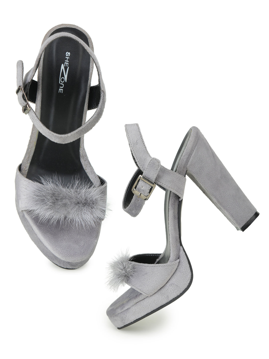 Shezone Grey Women Heels