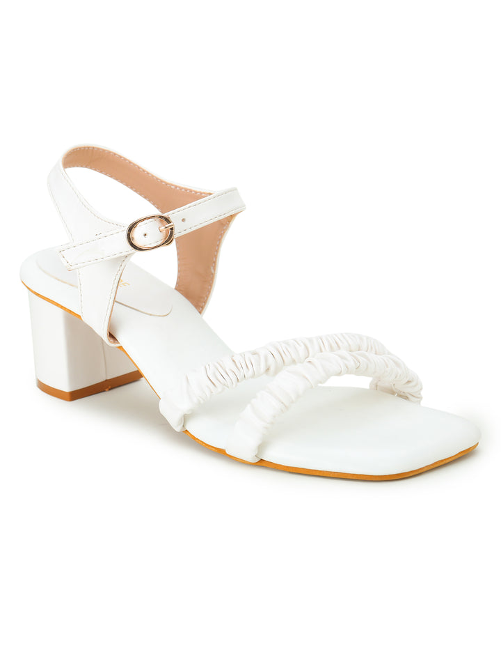Shezone White Women Heels