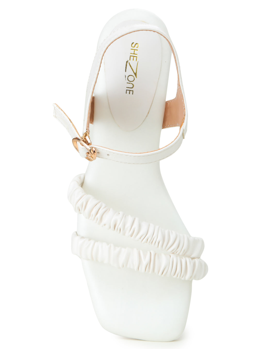 Shezone White Women Heels