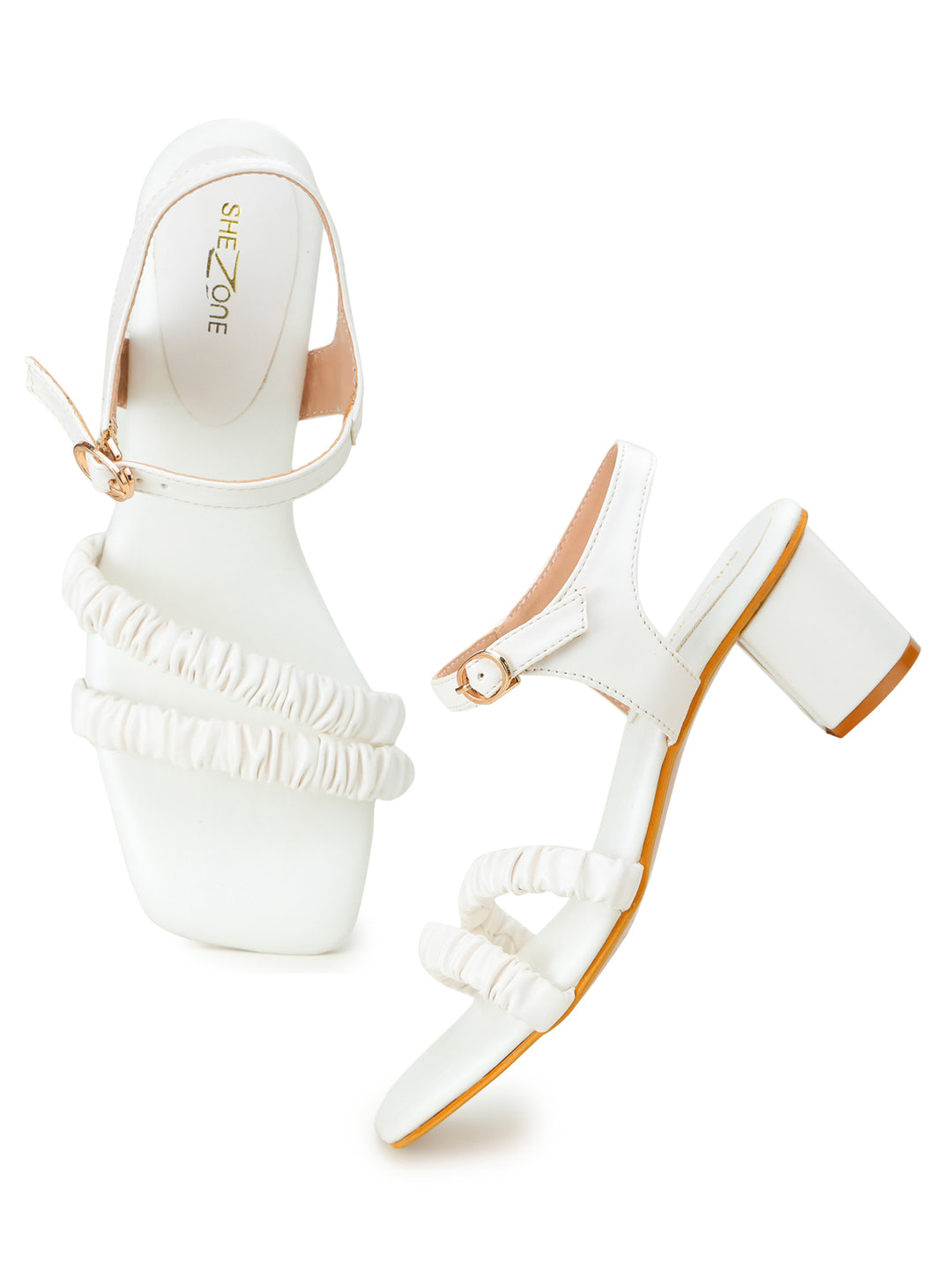 Shezone White Women Heels
