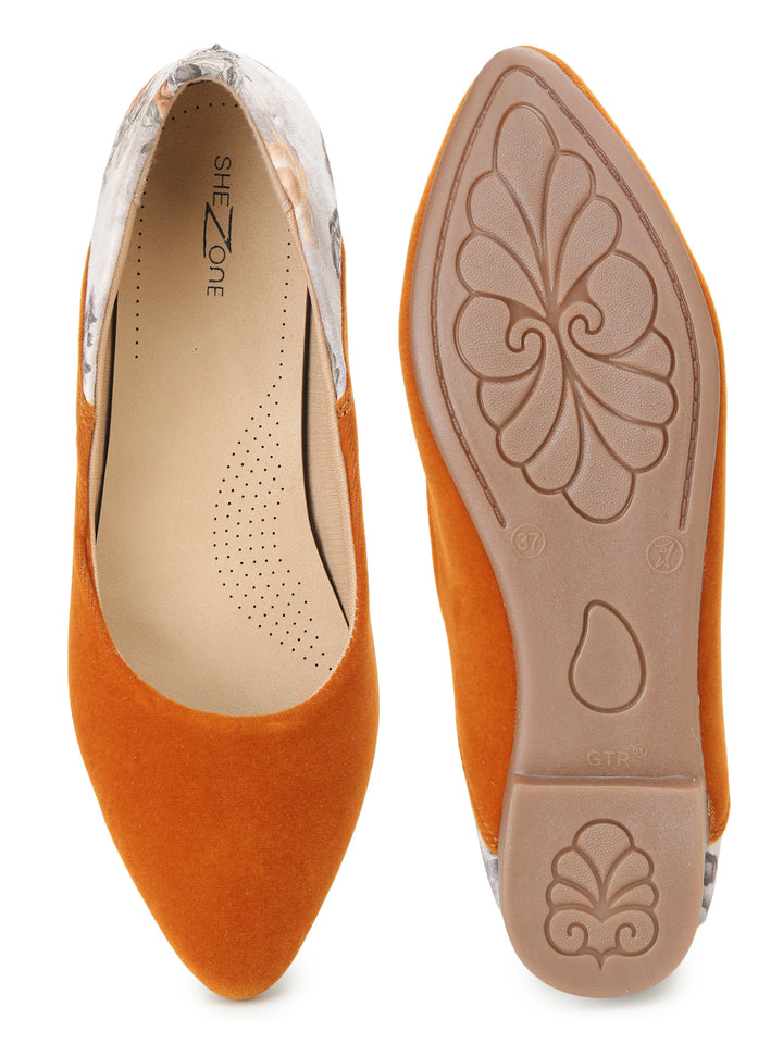 Shezone Tan Women Flats