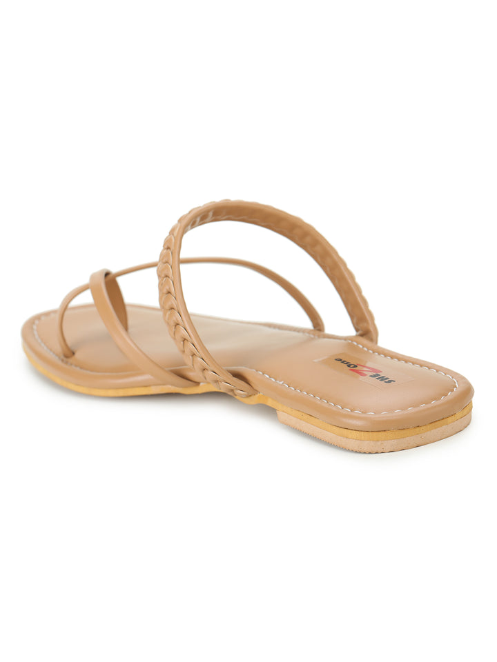 Shezone Beige Women Flats