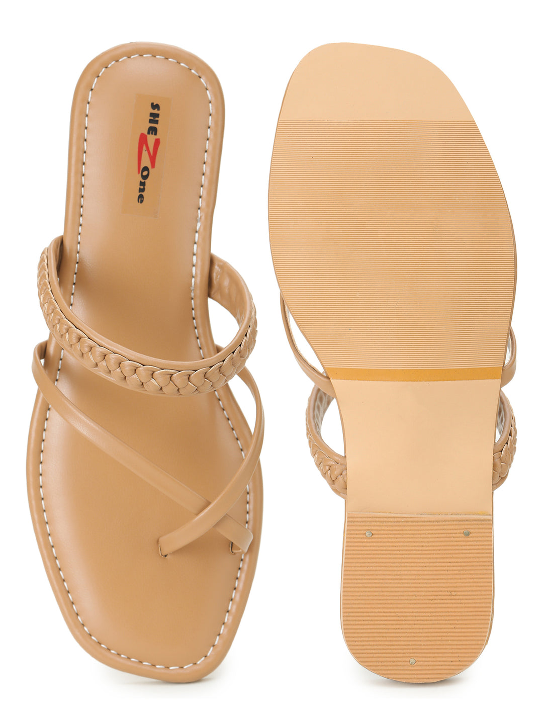 Shezone Beige Women Flats