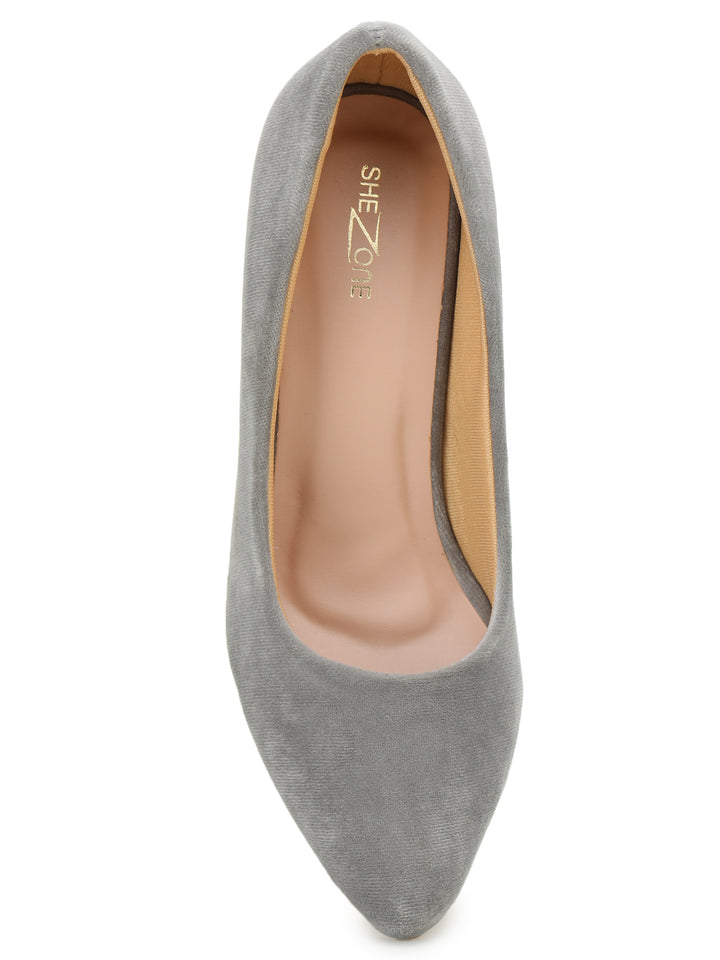 Shezone Grey Women Heels