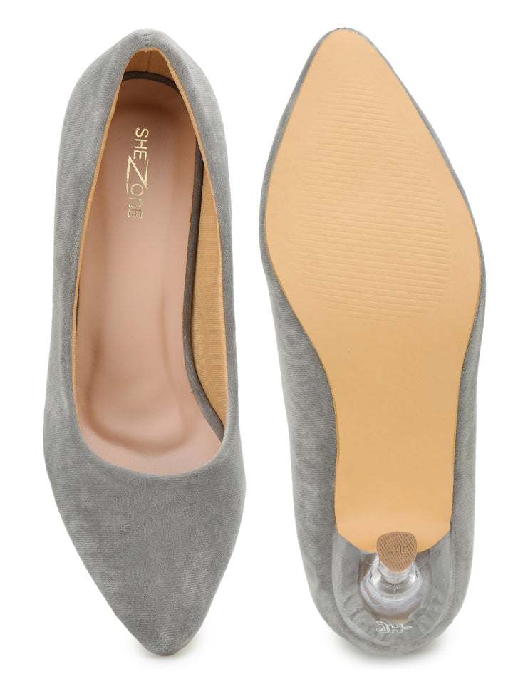 Shezone Grey Women Heels