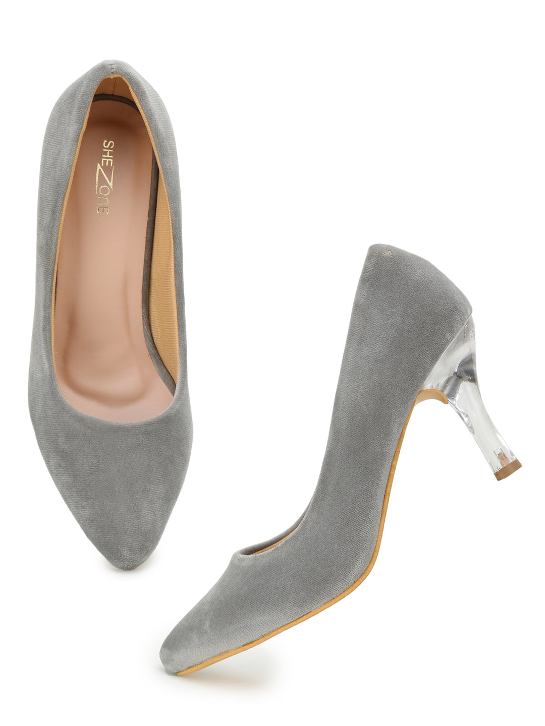 Shezone Grey Women Heels