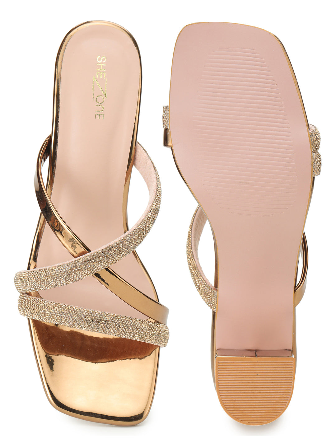 Shezone Copper Women Heels