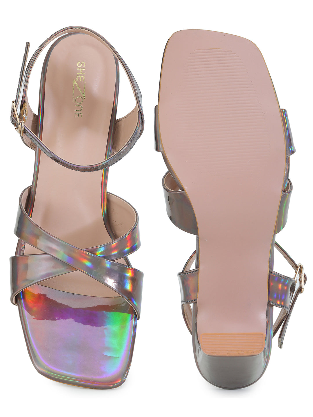 Shezone Grey Women Heels