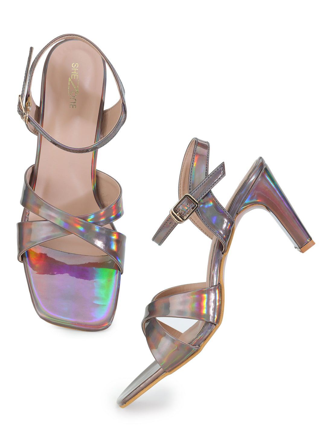 Shezone Grey Women Heels