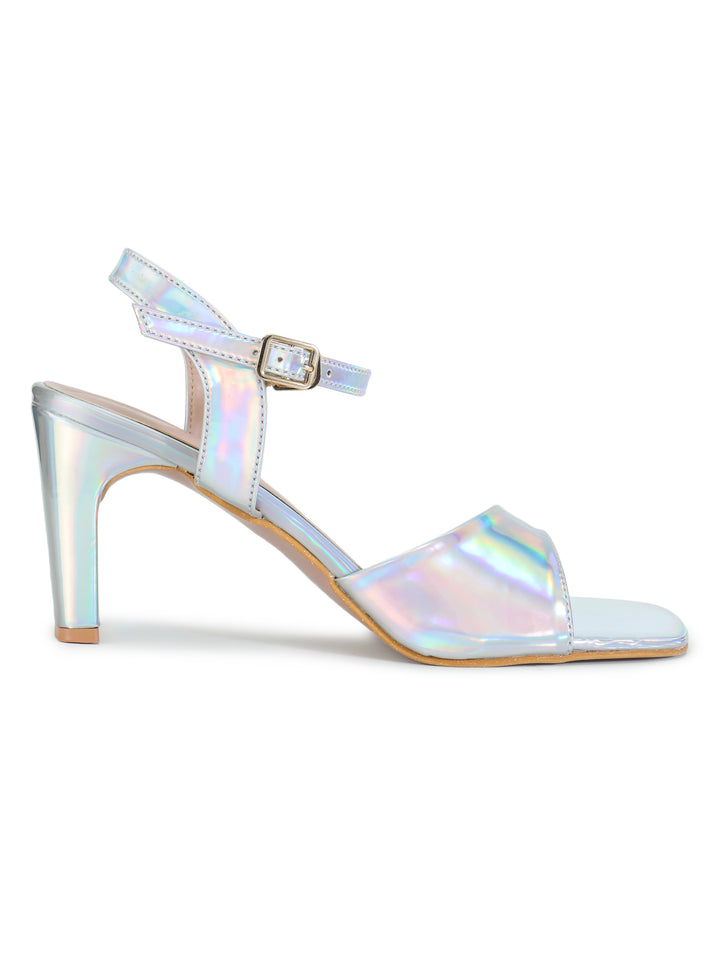 Shezone Silver Women Heels
