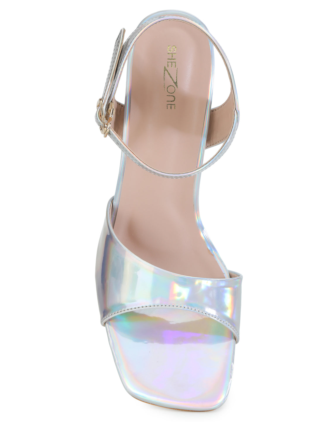 Shezone Silver Women Heels