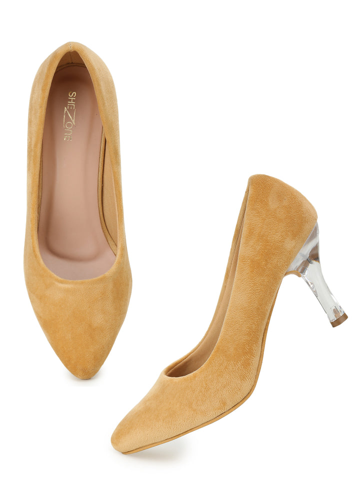 Shezone Mustard Women Heels