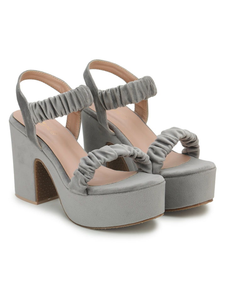 Shezone Grey Women Heels