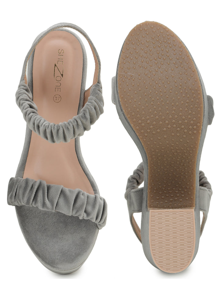 Shezone Grey Women Heels