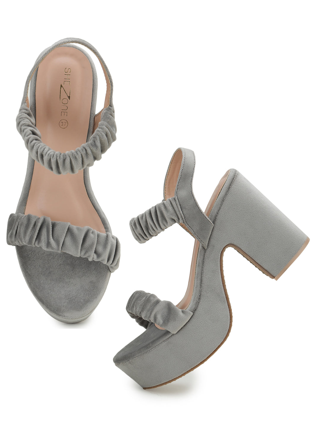 Shezone Grey Women Heels