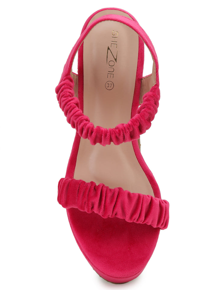 Shezone Pink Women Heels