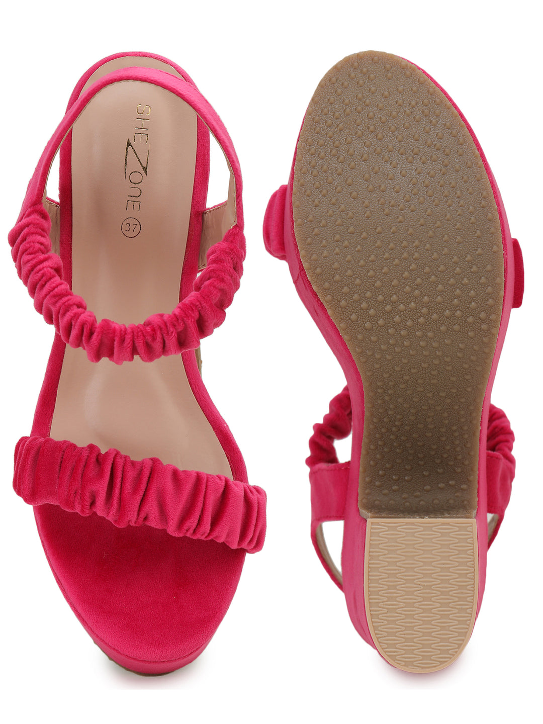 Shezone Pink Women Heels