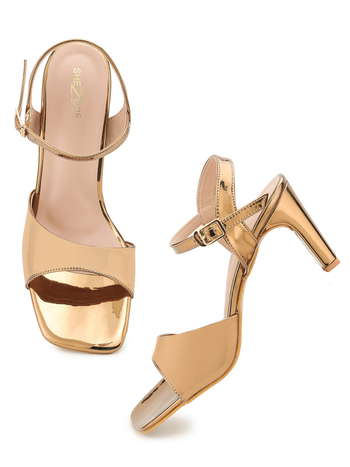 Shezone Copper Women Heels