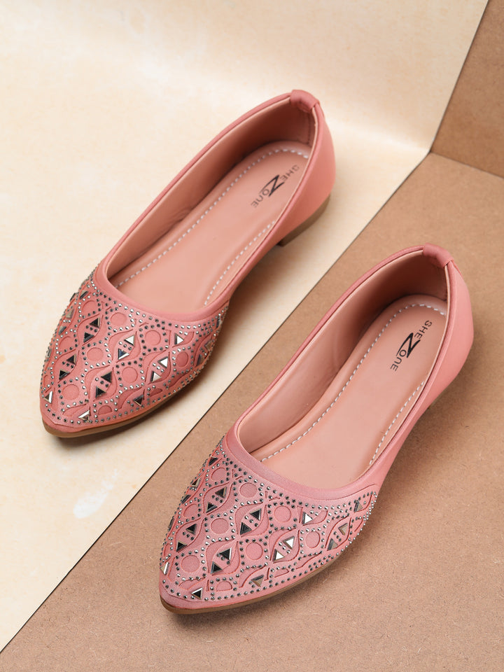 Shezone Women Peach Flats