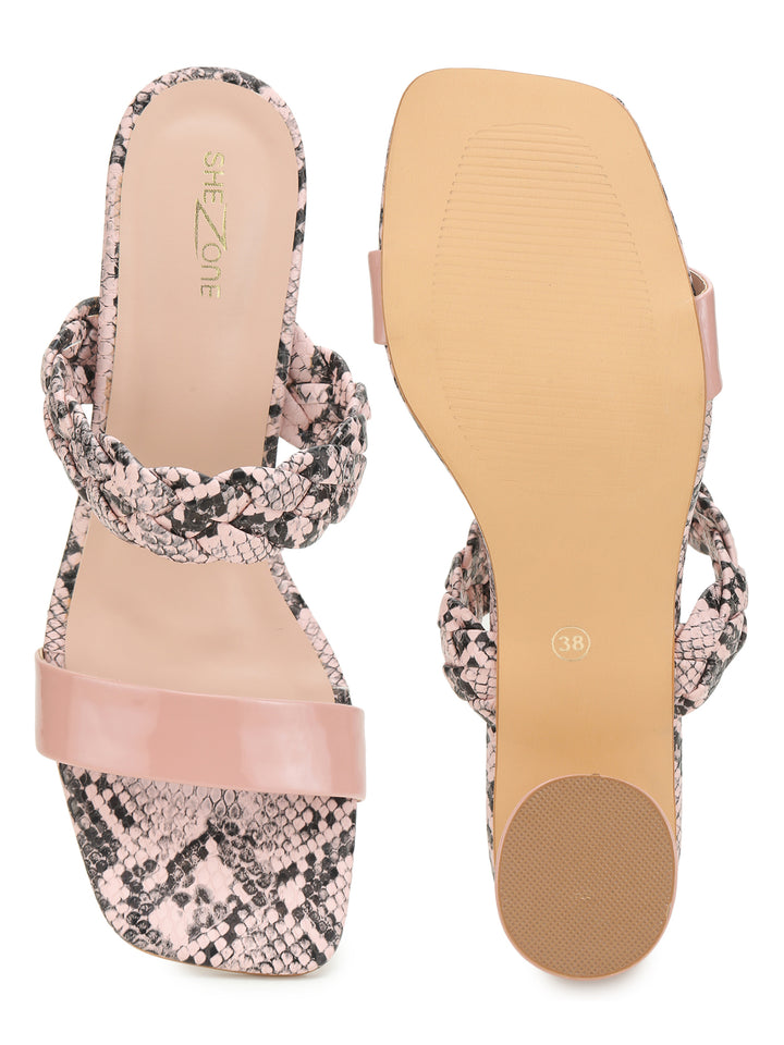 Shezone Pink Women Heels