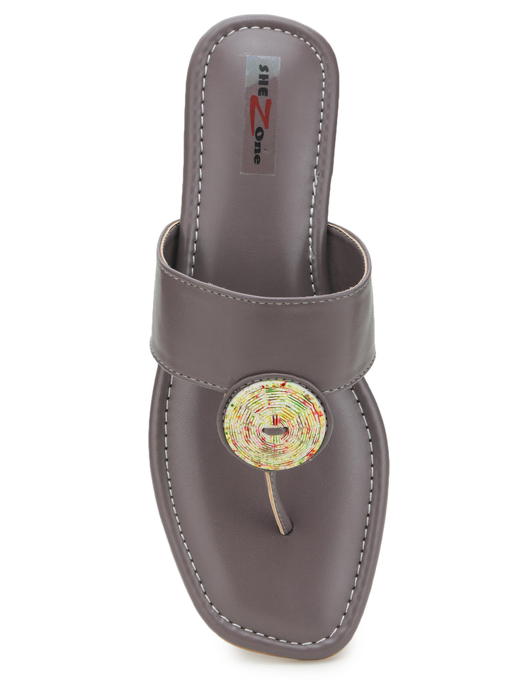 Shezone Grey Women Flats