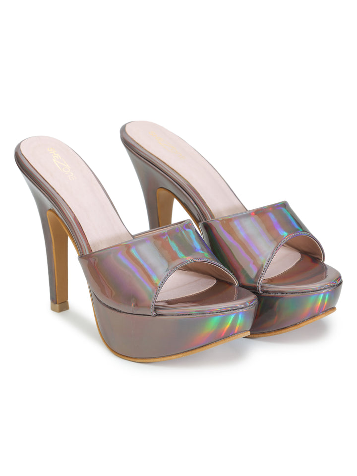 Shezone Grey Women Heels