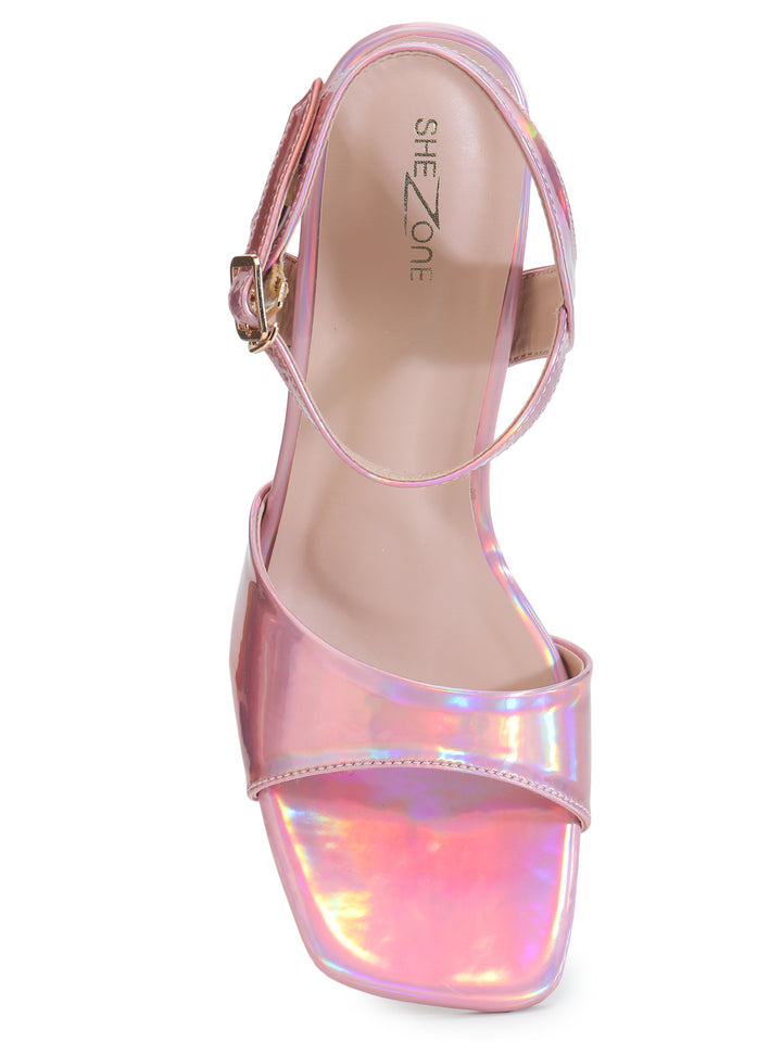Shezone Pink Women Heels