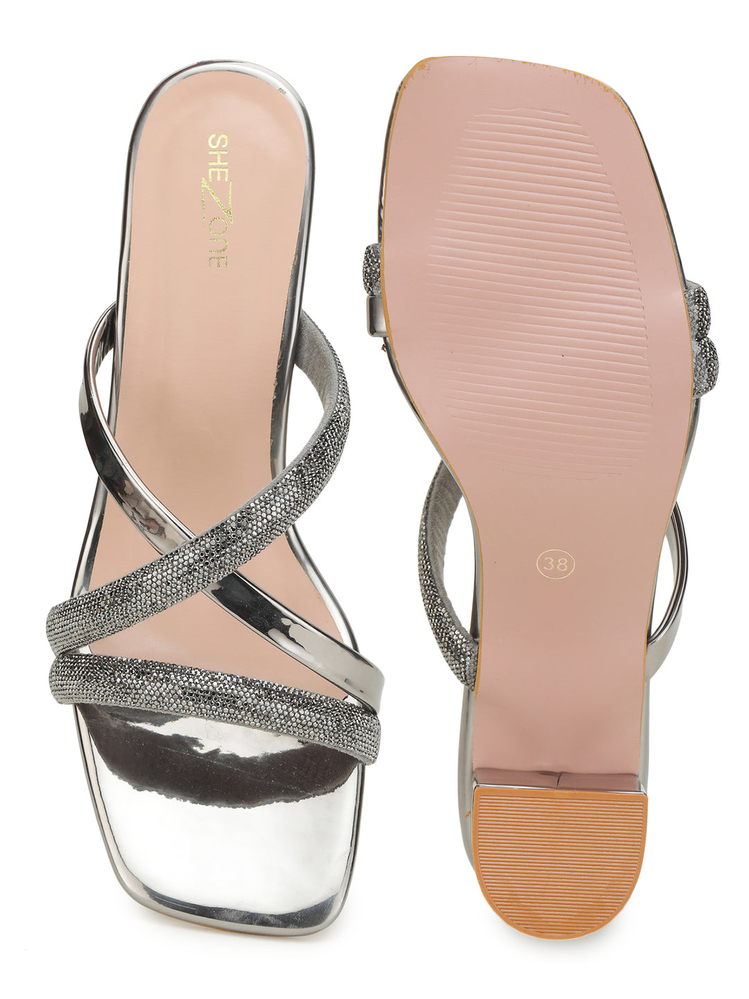 Shezone Grey Women Heels