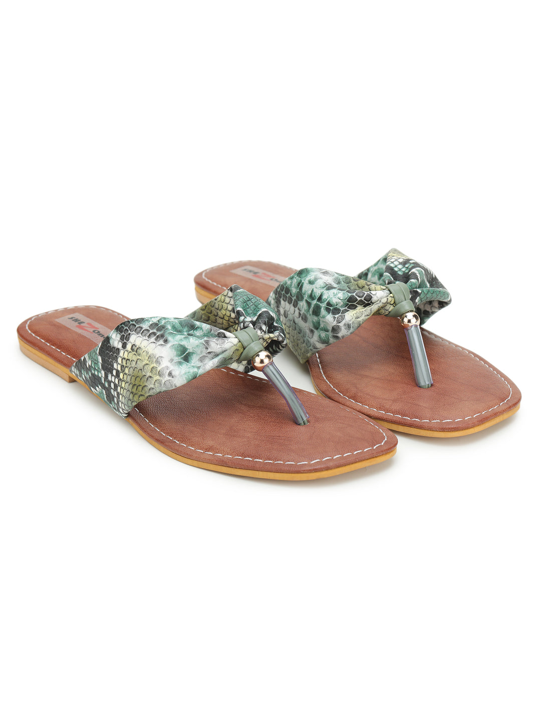 Shezone Green Women Flats
