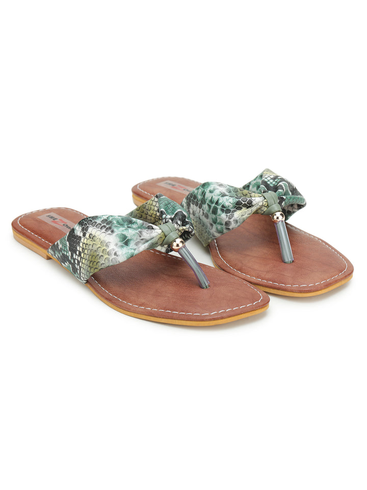 Shezone Green Women Flats