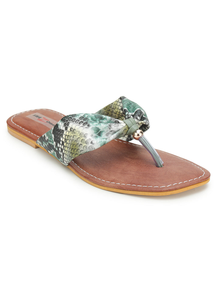 Shezone Green Women Flats