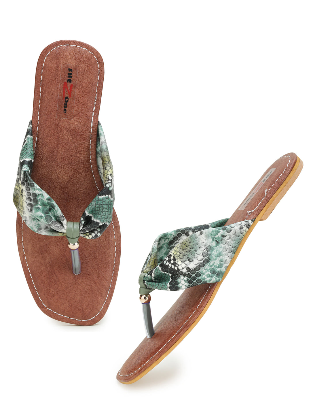 Shezone Green Women Flats