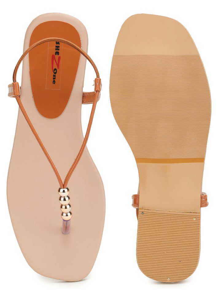 Shezone Rust Women Flats