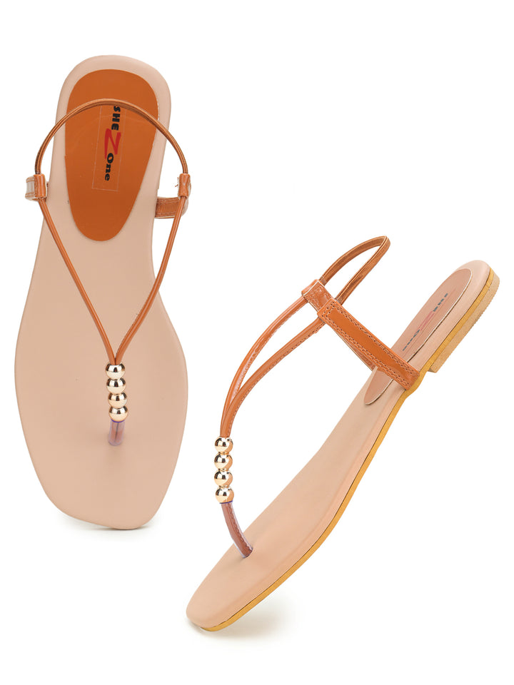 Shezone Rust Women Flats