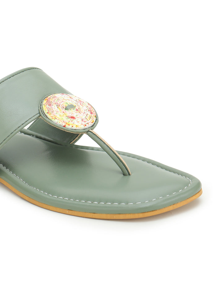 Shezone Green Women Flats