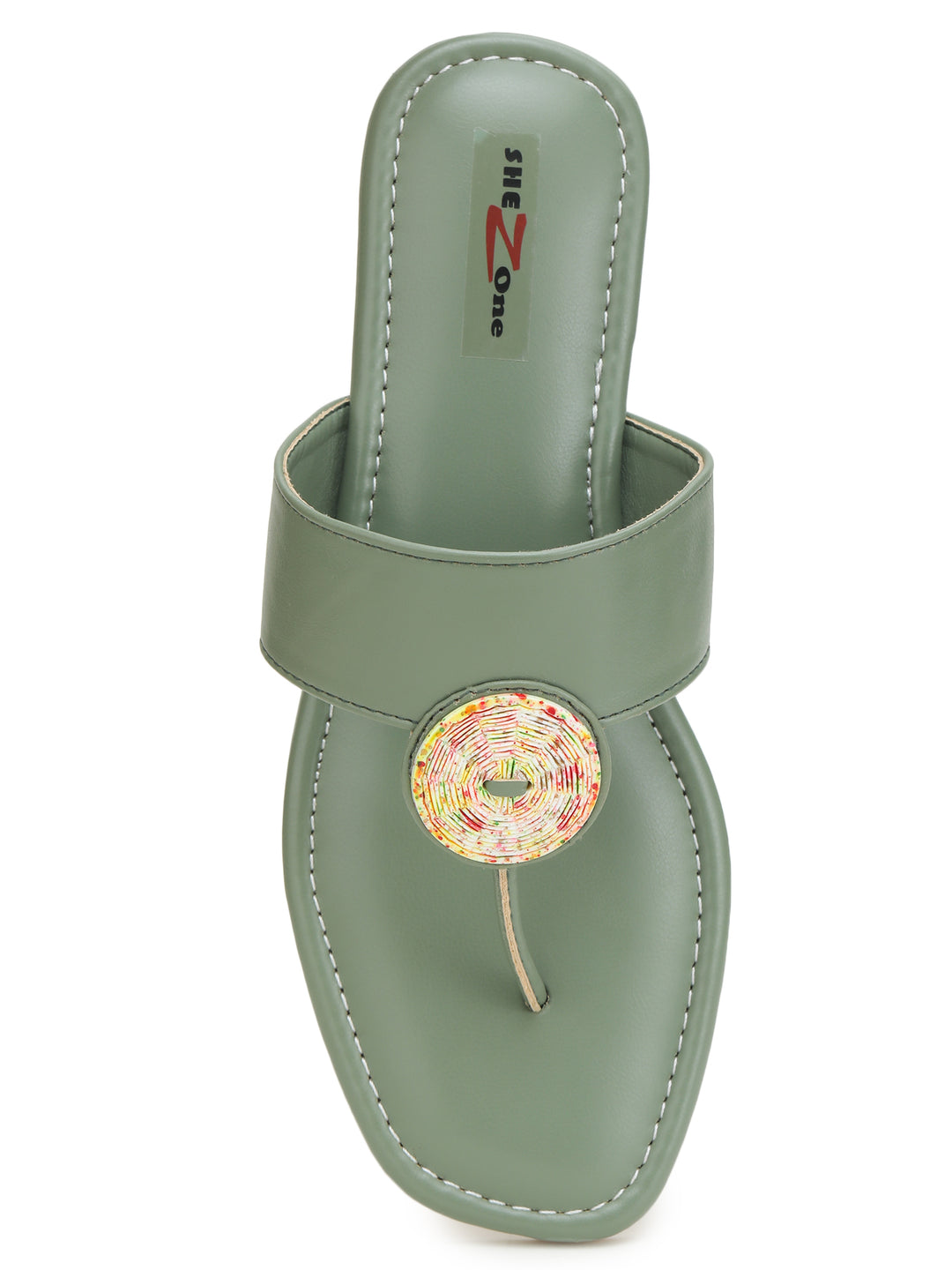 Shezone Green Women Flats