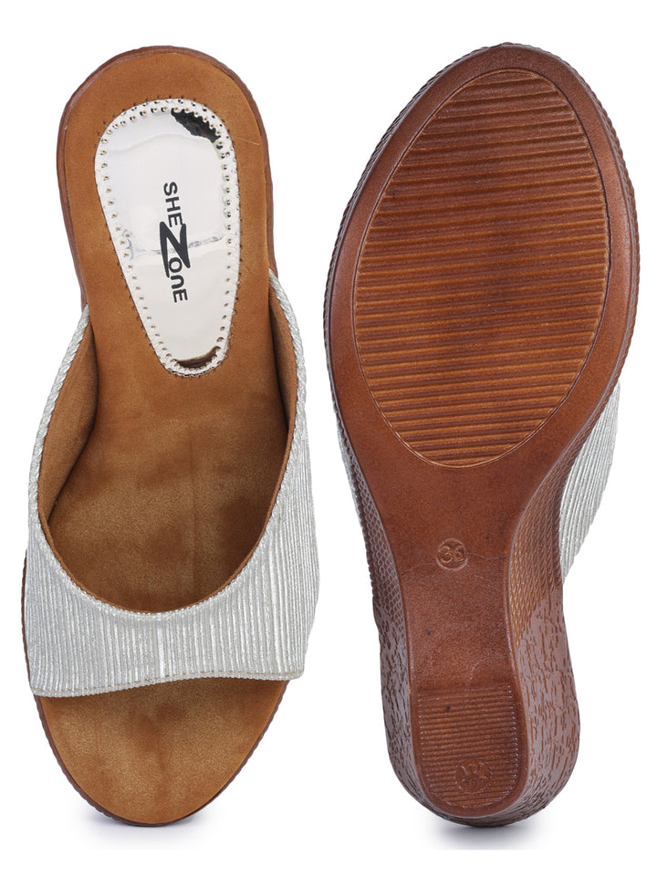 Shezone Gold Women Heels