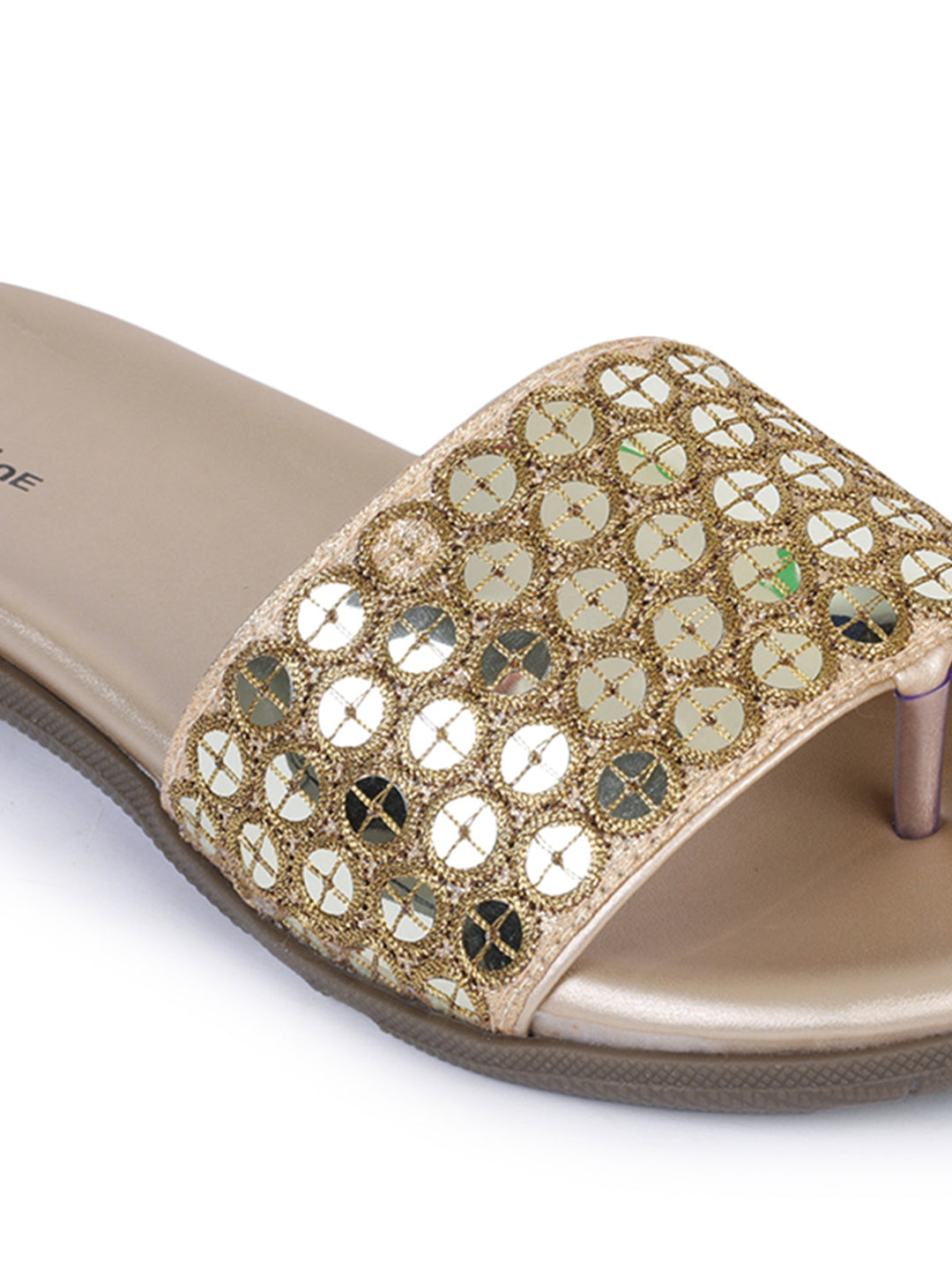 Shezone Gold Women Flats