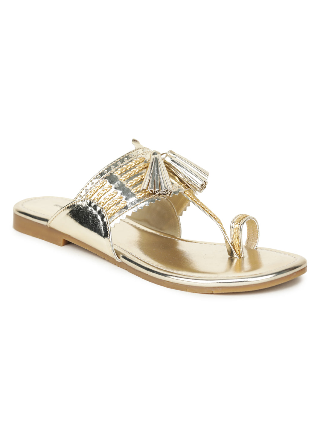 Shezone Gold Women Flats