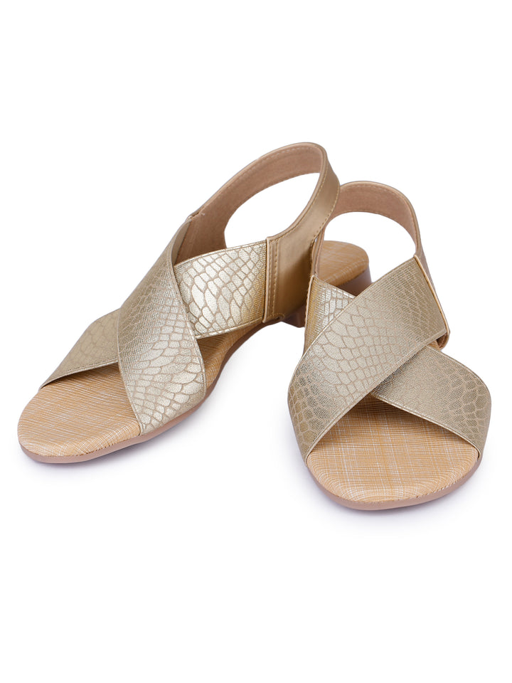 Shezone Gold Women Flats